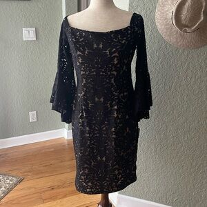 New Xscape Black Lace Dress with Tags